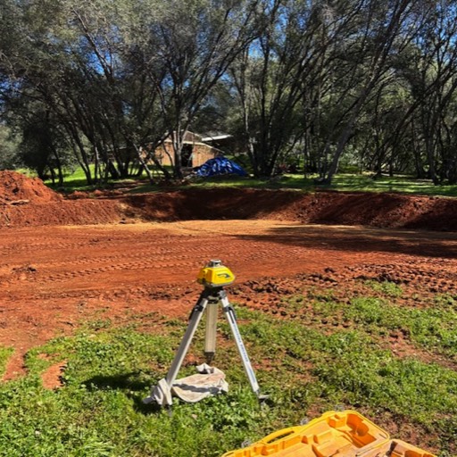 Site preparation excavation laser level